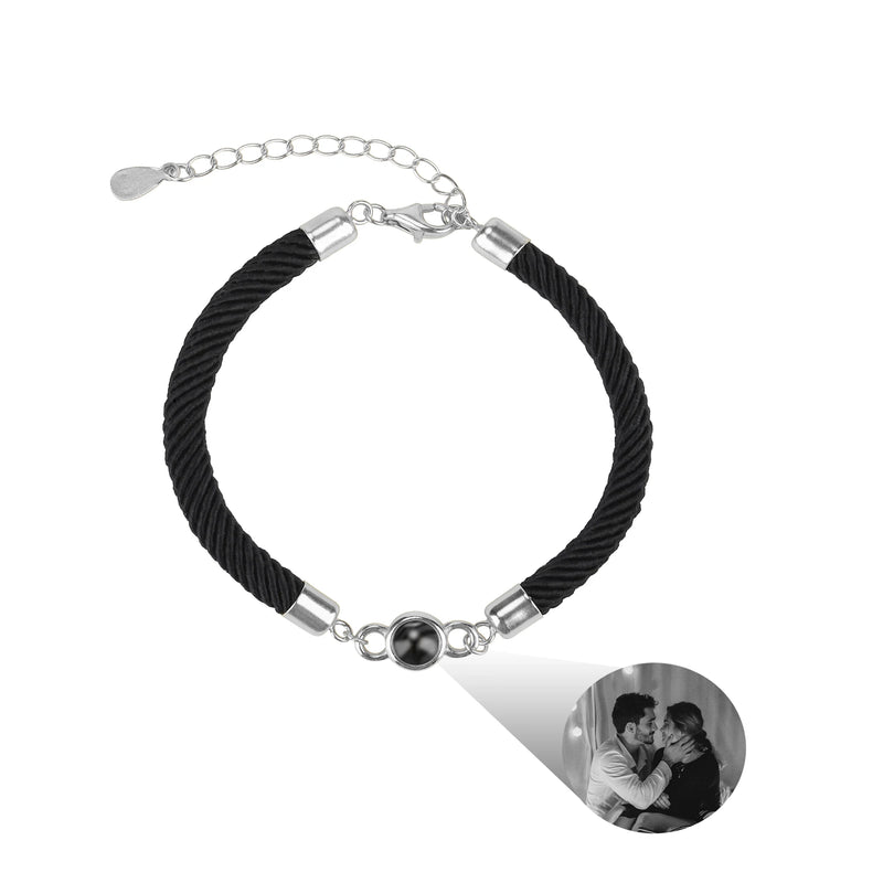 Circle Photo Projection Bracelet Couples Jewelry Birthday Memory