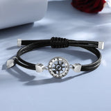 Personalized Compass Engraved Name Bracelet for Women