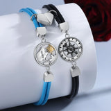 Personalized Compass Engraved Name Bracelet for Women