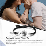Personalized Compass Engraved Name Bracelet for Women