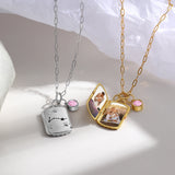 Personalized Constellation Necklace Lucky Number & Stones Pendant Necklaces