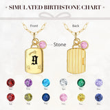 Personalized Constellation Necklace Lucky Number & Stones Pendant Necklaces