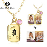 Personalized Constellation Necklace Lucky Number & Stones Pendant Necklaces