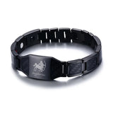 Sagittarius Zodiac Stainless Steel Men Bracelet Bio Therapy