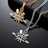 Custom Cooking Name Pendant Necklace Stainless Steel Jewelry