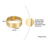 Personalized Couple Bracelet Stainless Steel Mesh Bangle Set