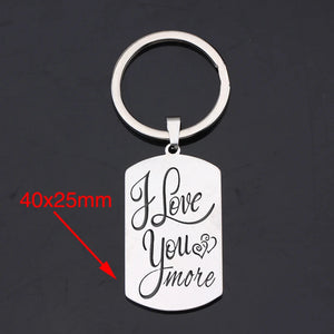 Personalized Couple Dog Tag Keychain