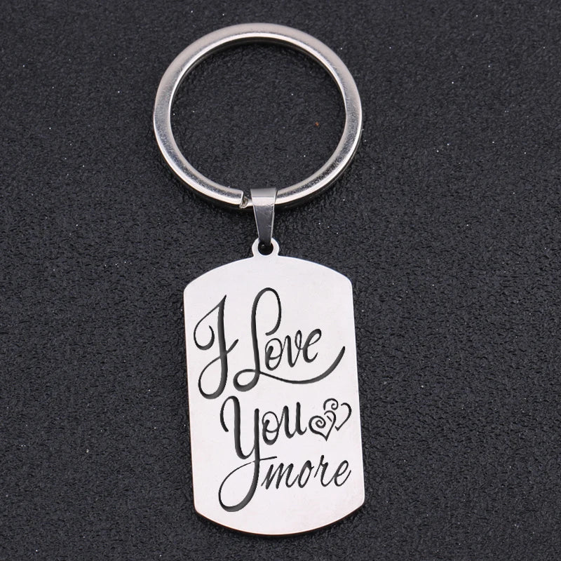 Personalized Couple Dog Tag Keychain