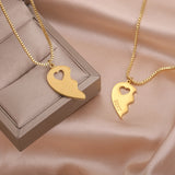 Custom Heart Necklace in Stainless Steel 18k Plated
