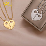 Custom Heart Necklace in Stainless Steel 18k Plated