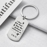 Personalized Couple Keychain Photo Initials Long Distance Relationship