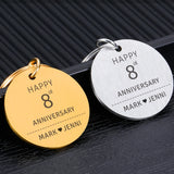Couple Keychain with Personalized Names - Anniversary Gift