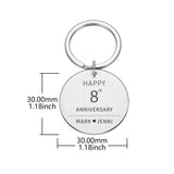 Couple Keychain with Personalized Names - Anniversary Gift