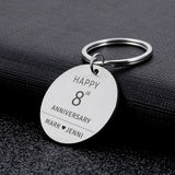 Couple Keychain with Personalized Names - Anniversary Gift