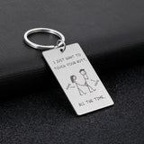 Personalized Couple Keychain Engraved Name Touch Your Butt Love Gift