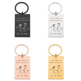 Personalized Couple Keychain Engraved Name Touch Your Butt Love Gift