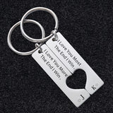Personalized Couple Puzzle Keychain,Custom Initial Keyring,Valentine's Gift