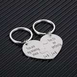 Personalized Couple Puzzle Keychains Initials Couples Keychain Gift Key Ring
