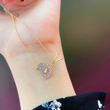 Personalized 925 Silver Plated Badminton Racket Women's Necklace