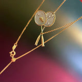 Personalized 925 Silver Plated Badminton Racket Women's Necklace