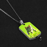 Personalized Cremation Necklace for Ashes Photo Name Urn Necklace