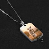 Personalized Cremation Necklace for Ashes Photo Name Urn Necklace