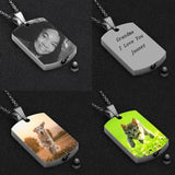 Personalized Cremation Necklace for Ashes Photo Name Urn Necklace