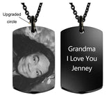 Personalized Cremation Necklace for Ashes Photo Name Urn Necklace