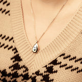Teardrop Pet Portrait Urn Necklace for Ashes Cremation Dog Cremation Urn