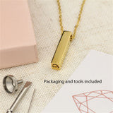 Dog Memorial Bar Necklace - Custom Ashes Cremation Urn Pendant