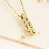 Dog Memorial Bar Necklace - Custom Ashes Cremation Urn Pendant