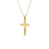 Personalized Cross Necklace Women Men Name Stainless Steel Cuban Chain Choker