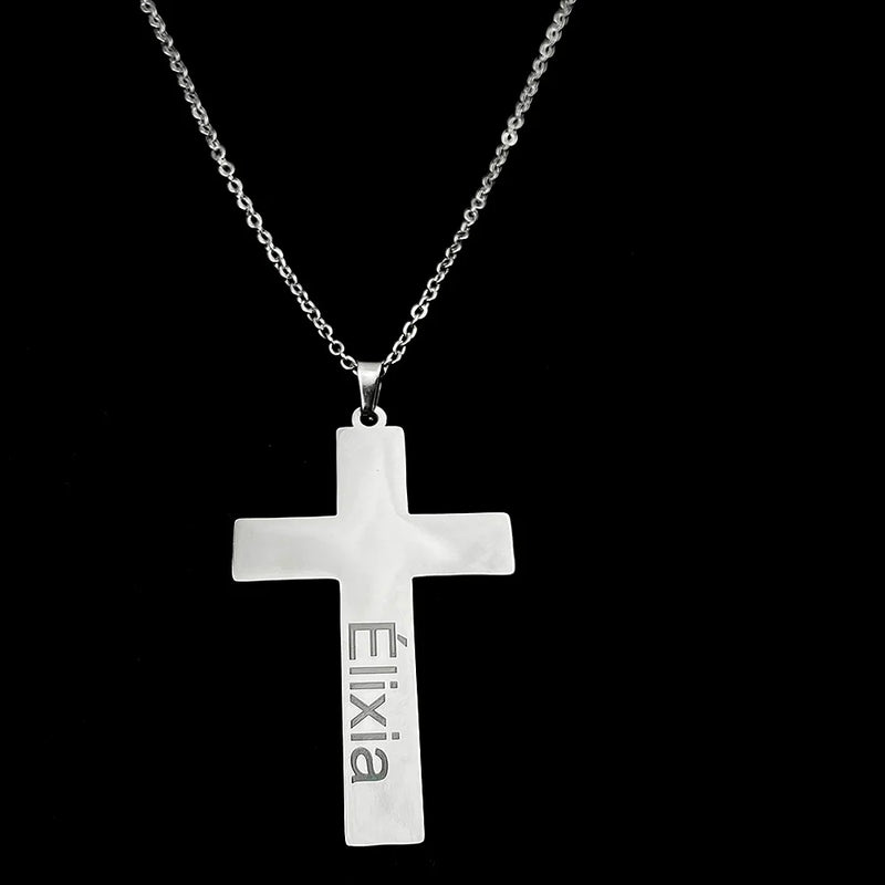 Personalized Cross Pendant Necklace Stainless Steel Chains Choker