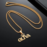 Custom Crown Name Necklace 18K Plated Stainless Steel Jewelry
