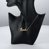 Personalized Crown Name Necklace Stainless Steel Charm Letter Nameplate