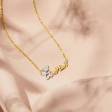 Custom Crown Name Necklace for Women Stainless Steel King Queen Nameplate