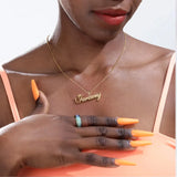 Crown Name Necklace Stainless Steel Personalized for Women
