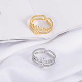 Personalized Crown Name Rings Stainless Steel Women's Wedding Jewelry