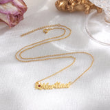 Personalized Crown Necklace Name and Birthstone Pendant
