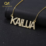 Personalized Zircon Letter Necklace Pendant for Women