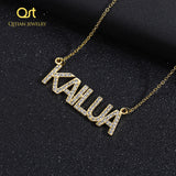 Personalized Zircon Letter Necklace Pendant for Women