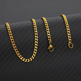 Personalized Cuban Chain Name Necklace Stainless Steel Nameplate Charm