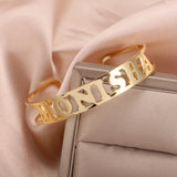 Personalized Name Cuff Bracelet Stainless Steel Jewelry Gift