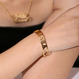 Personalized Name Cuff Bracelet Stainless Steel Jewelry Gift