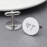 Personalized Handwriting Cufflinks Wedding Gift For Husband