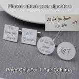 Personalized Handwriting Cufflinks Wedding Gift For Husband
