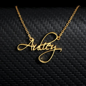 Custom Cursive Name Necklaces Stainless Steel Pendant Necklace