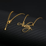 Custom Cursive Name Necklaces Stainless Steel Pendant Necklace