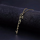 Personalized Cursive Vertical Name Choker Necklace