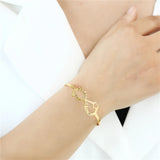 Personalized Family Name Bracelets Stainless Infinity Cuff Bangles